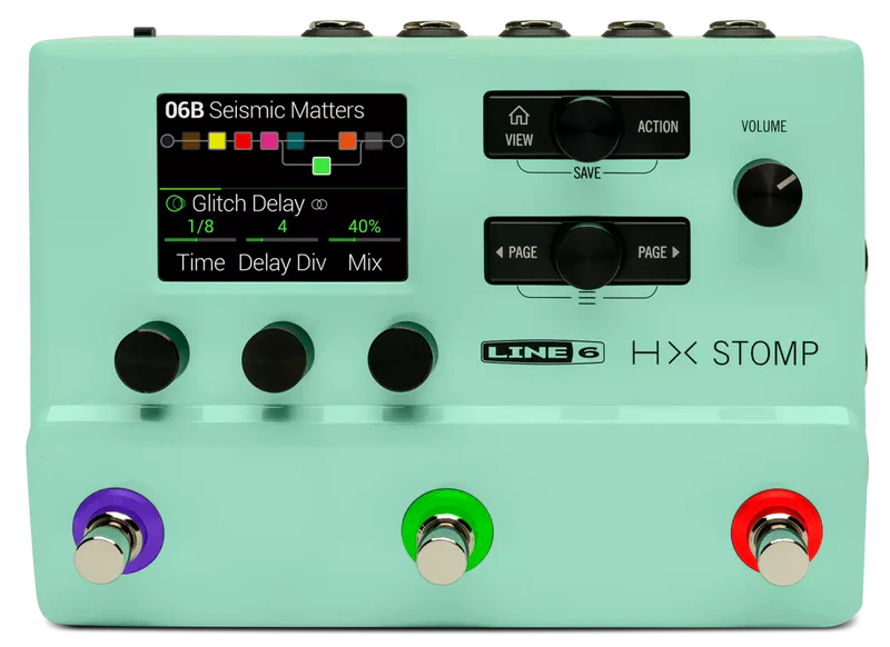 Line 6 HX STOMP Guitar Multi-Effects Floor Processor (Seafoam Green)