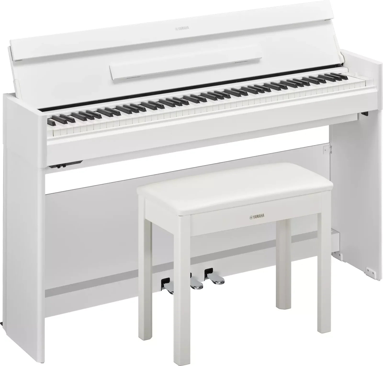 Yamaha YDPS55 Arius Series Slim-Body Digital Piano With Stand And Bench (White) - 88 Keys