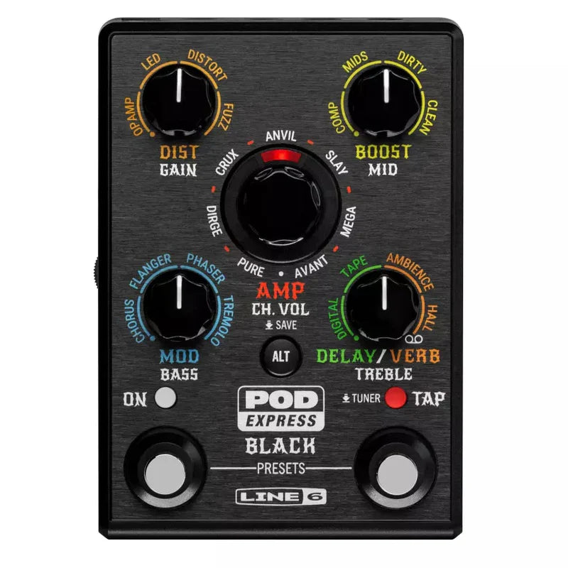 Line 6 POD EXPRESS BLACK Ultra-Portable Amp And Effects Processor