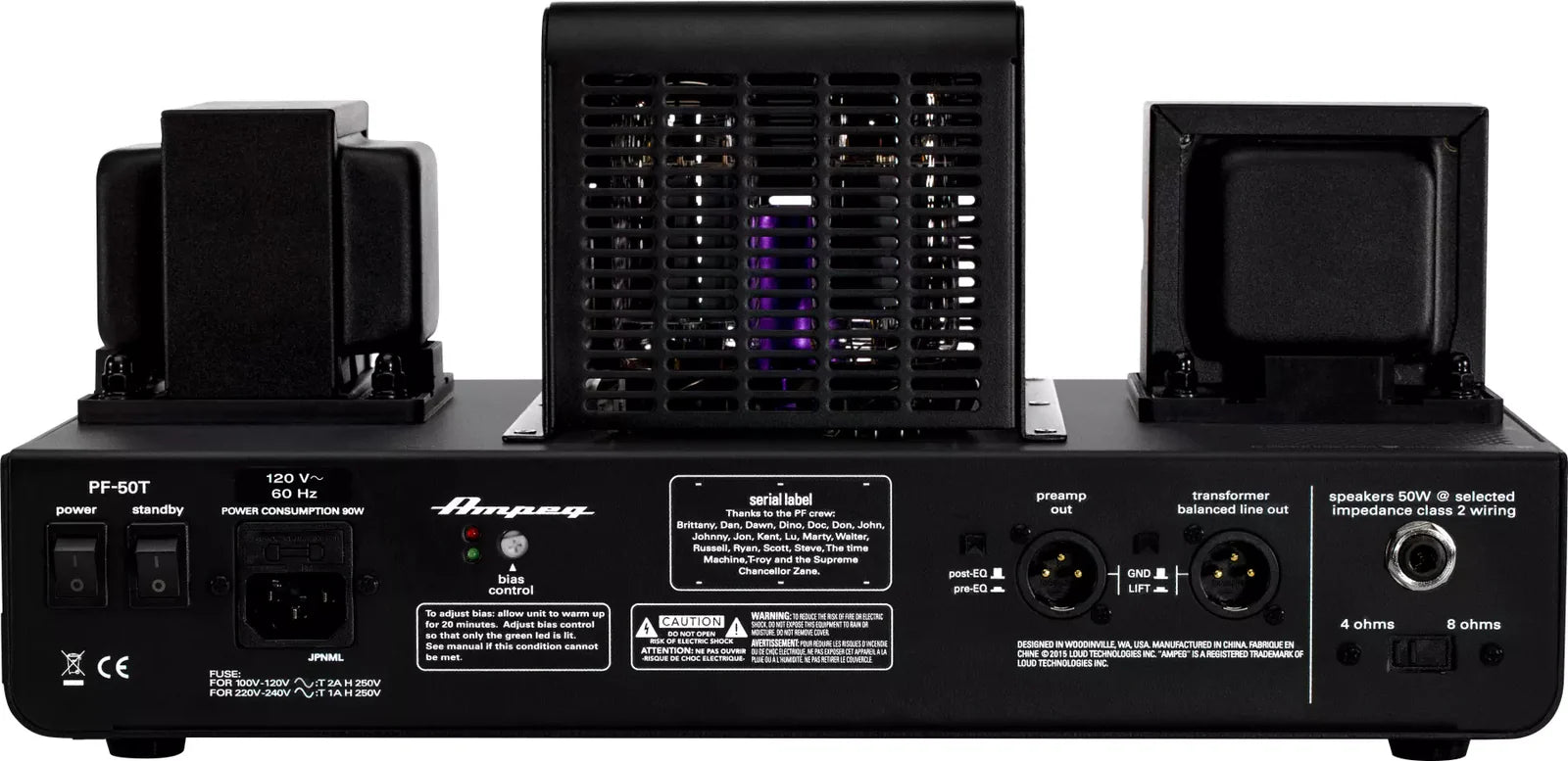 Ampeg PF50T Portaflex 50W All-Tube Bass Head