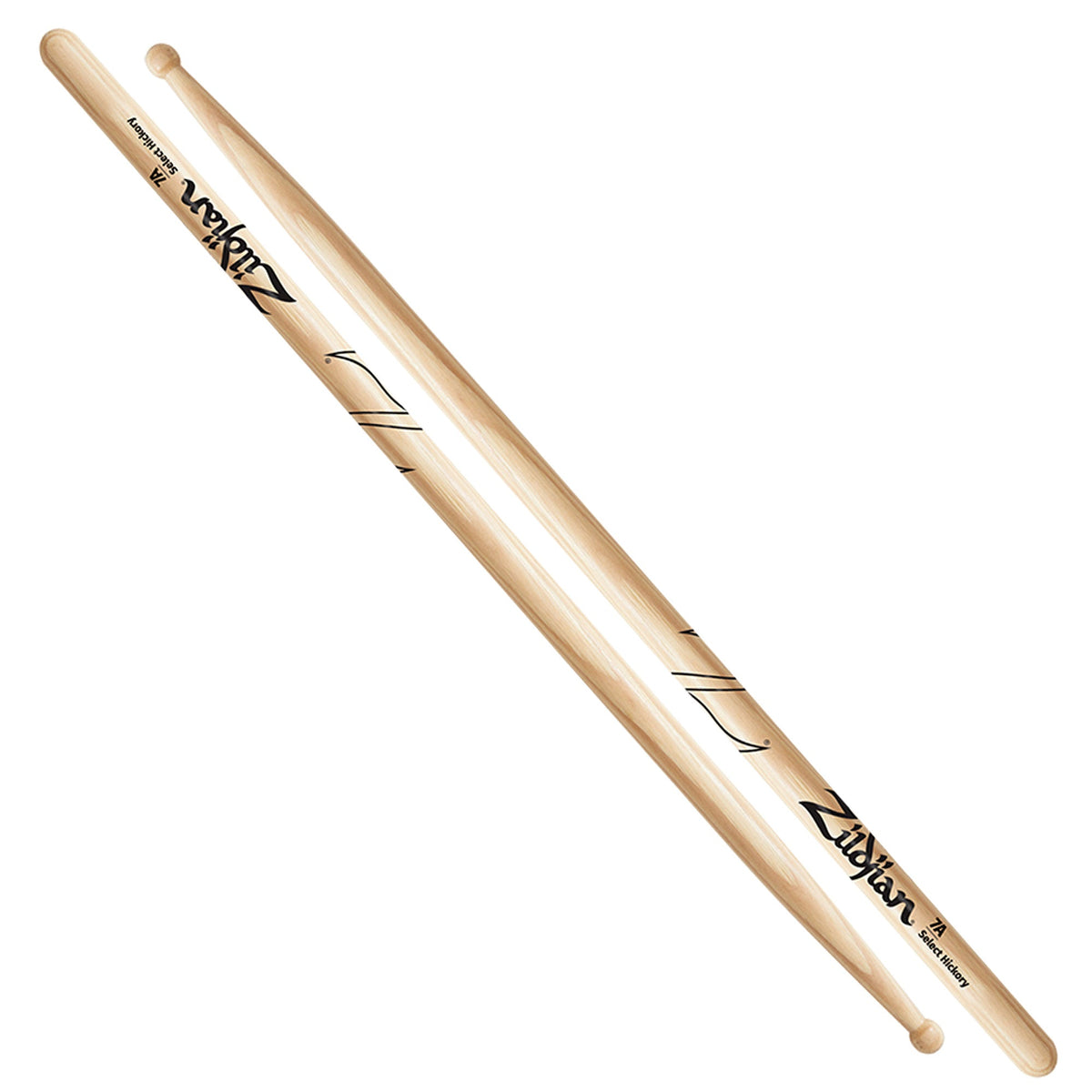 Zildjian 7A Drumsticks with retailer imprint