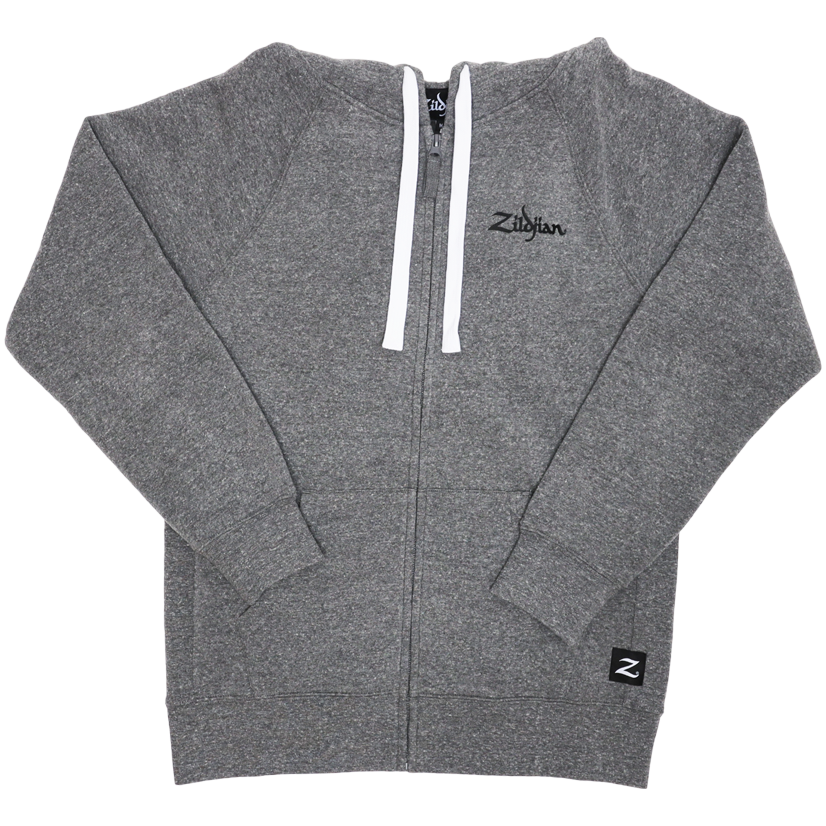 Zildjian Gray Zip Up Logo Hoodie – 2XL